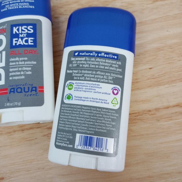 2x Kiss my face DEO Natural Man All day deodorant AQUA - Picture 3 of 4